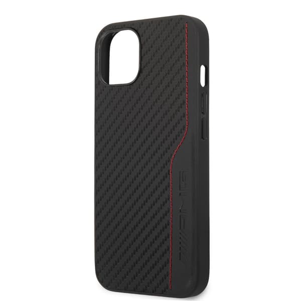 AMG iPhone 14 Skal Carbon Effect Stamped Logo Svart