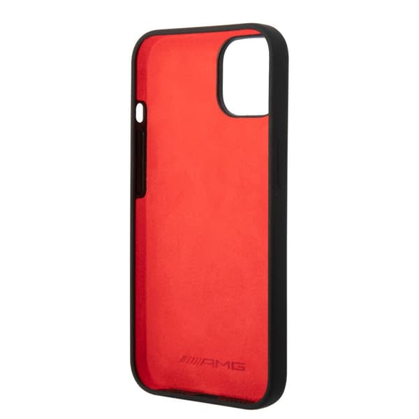 AMG iPhone 14 Plus Cover Liquid Silicone Carbon Pattern Sort