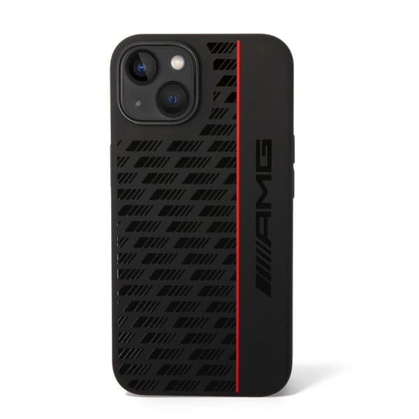 AMG iPhone 14 Plus Cover Liquid Silicone Carbon Pattern Sort