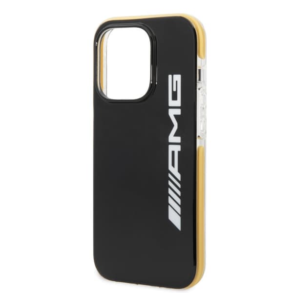AMG iPhone 14 Pro Kuori Logolla Musta Keltainen