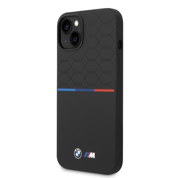 BMW iPhone 14 Plus Skal Tricolor Line & Logo Svart