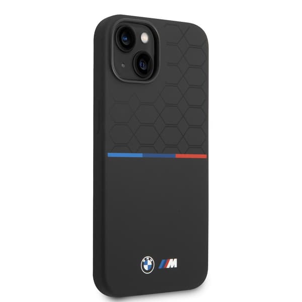 BMW iPhone 14 Plus Skal Tricolor Line & Logo Svart
