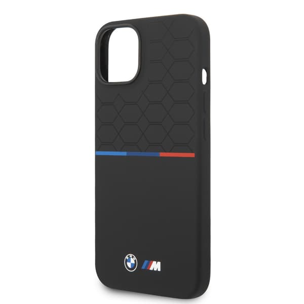 BMW iPhone 14 Plus Skal Tricolor Line & Logo Svart