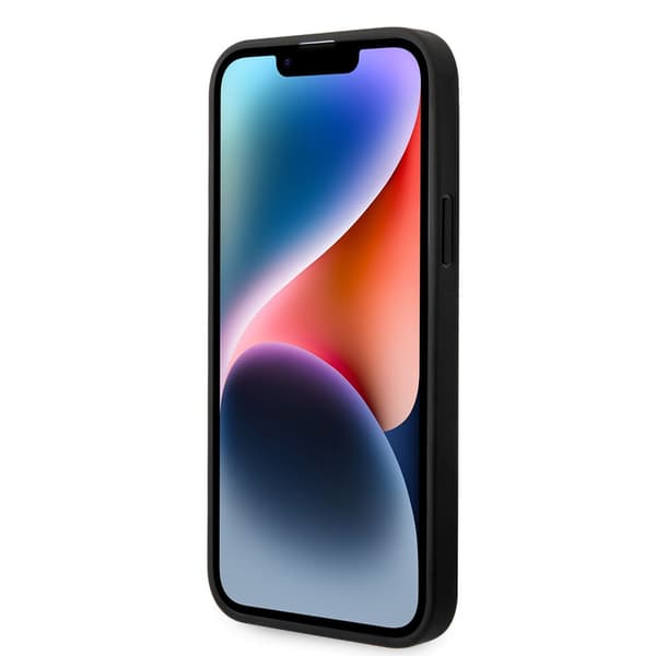 BMW iPhone 14 Plus Skal Hexagonal Pattern Svart