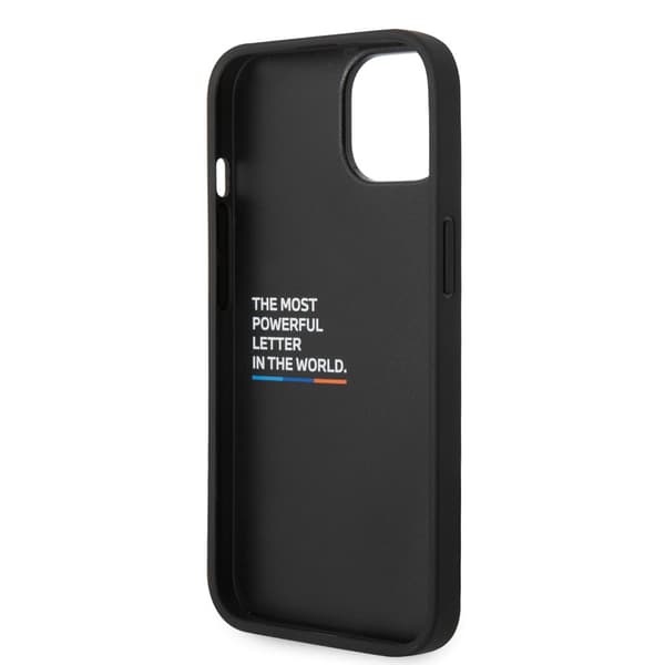 BMW iPhone 14 Cover Tikattu Sort