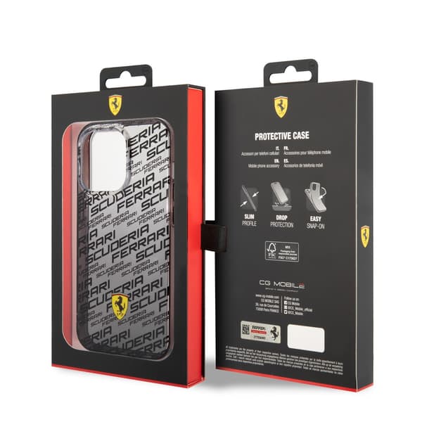 Ferrari iPhone 14 Pro Kuori Gradient Scuderia Musta
