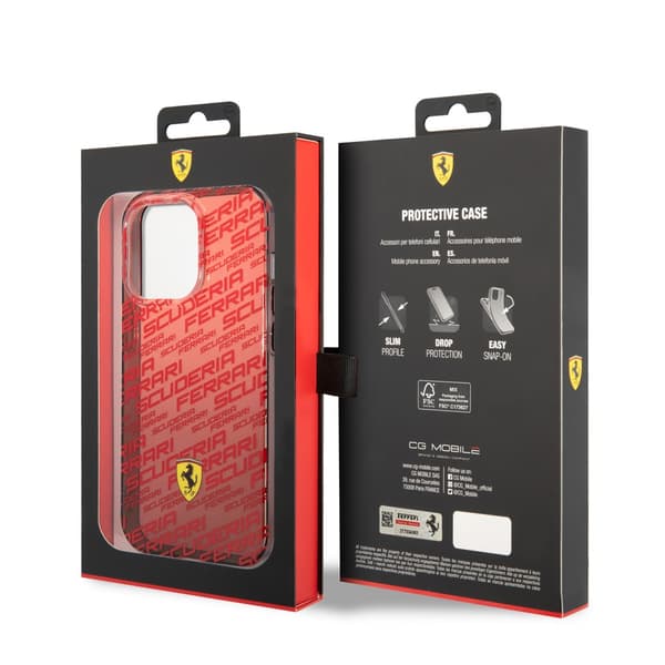 Ferrari iPhone 14 Pro Skal Gradient Scuderia Röd