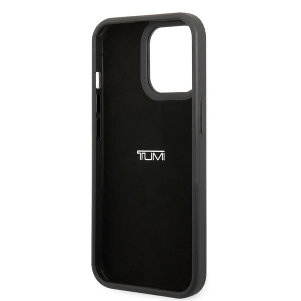 TUMI iPhone 14 Pro Kuori Aluminium Carbon Pattern Musta
