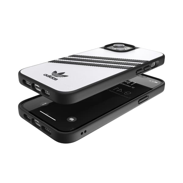 Adidas iPhone 14 Plus Kuori 3 Stripes Snap Case Valkoinen Musta