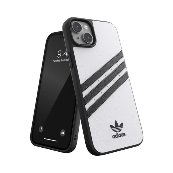Adidas iPhone 14 Plus Kuori 3 Stripes Snap Case Valkoinen Musta