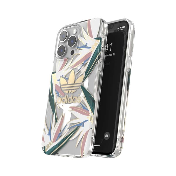Adidas iPhone 14 Pro Max Skal Trefoil Clear Case MagSafe Gold