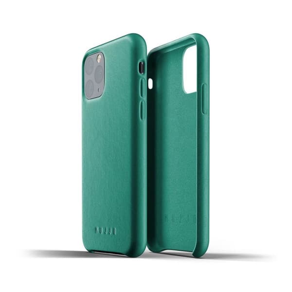 Mujjo iPhone 11 Pro Kuori Full Leather Case Alpine Green