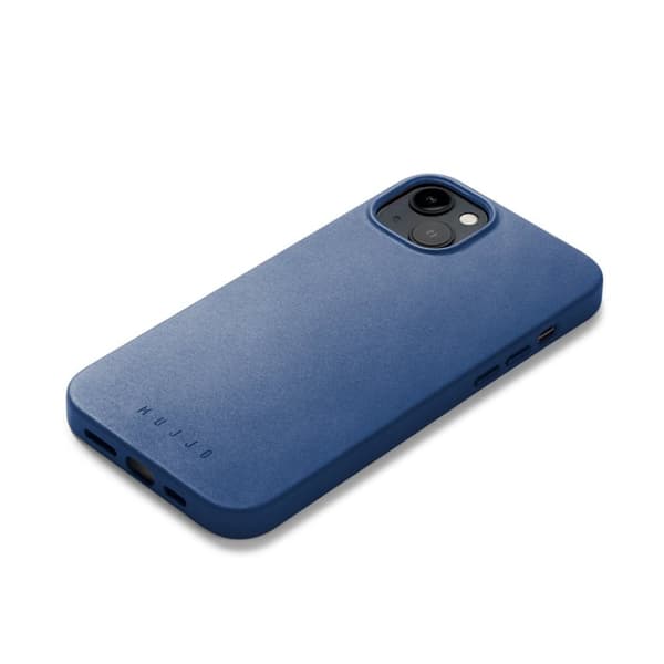 Mujjo iPhone 14 Plus Skal Full Leather Case MagSafe Monaco Blue