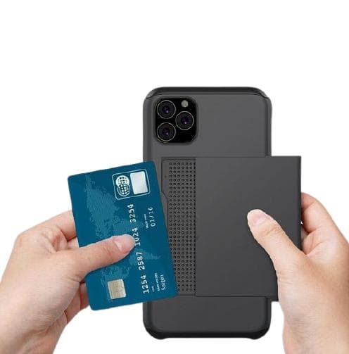 iPhone 11 Shockproof Cover with Card Compartment 5 Color Wallet