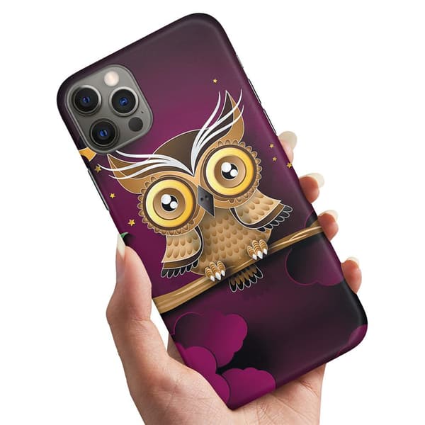 iPhone 14 Plus - Cover/Mobilcover Lysbrun Ugle