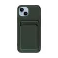 Miniatyrbillede 2 af 4: iPhone 14 Silikonskal med Korthållare - Militärgrön