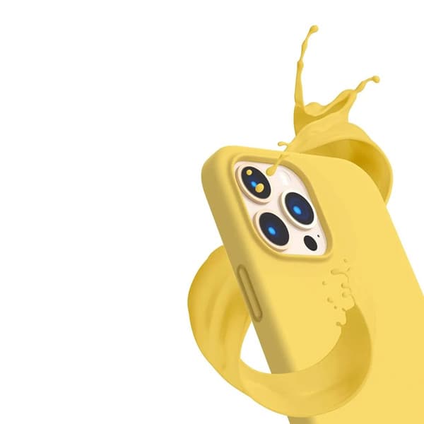 iPhone 14 Pro Max Silikonskal Rvelon - Gul