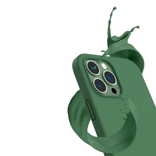 iPhone 14 Pro Silikonskal Rvelon MagSafe - Grön