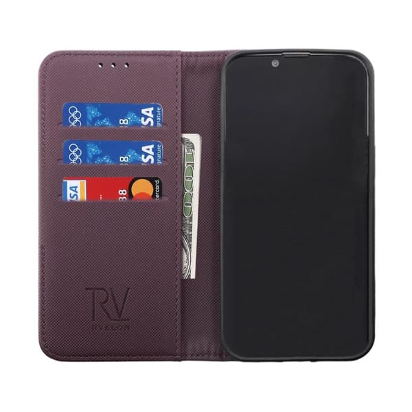 iPhone 14 Pro Plånboksfodral Extra Kortfack Rvelon - Lila