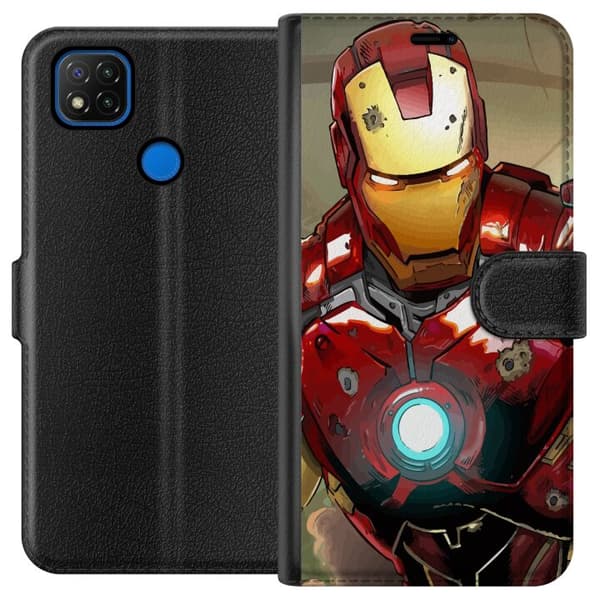 Xiaomi Redmi 9C Tegnebogsetui Iron Man - Marvel