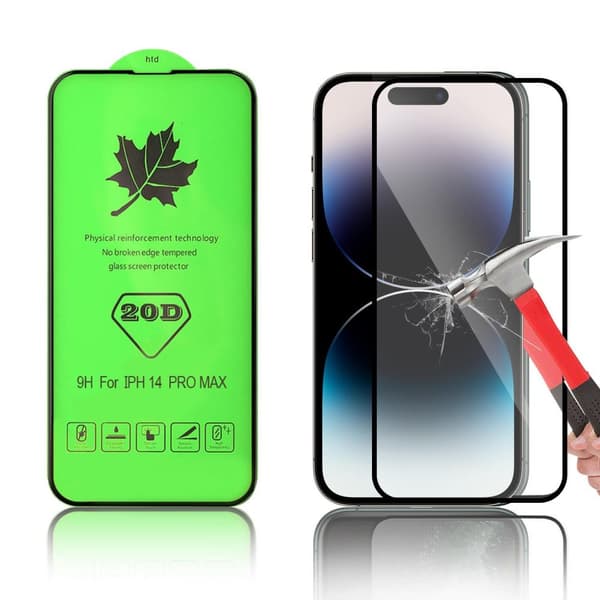 20D skärmskydd i härdat glas för iPhone 14 Pro Max (6.7 Tums)