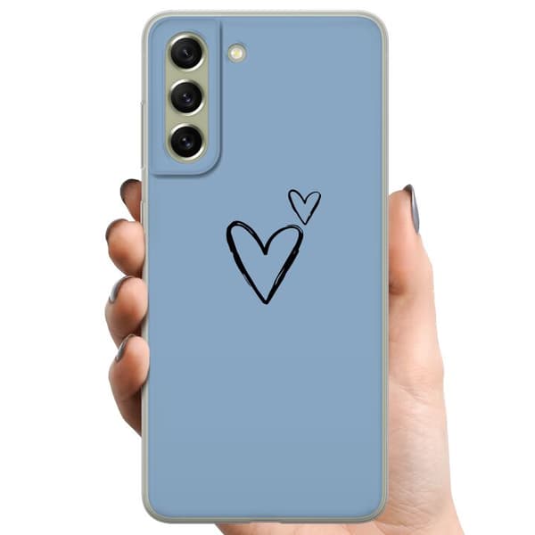 Samsung Galaxy S21 FE 5G TPU Mobilcover Hjerte