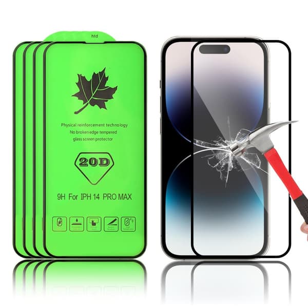 4-PACK 20D skärmskydd för iPhone 14 Pro Max (6.1 Tums)
