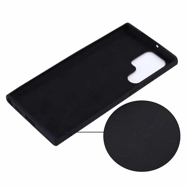 Liquid silikone cover Samsung Galaxy S22 Ultra - Sort
