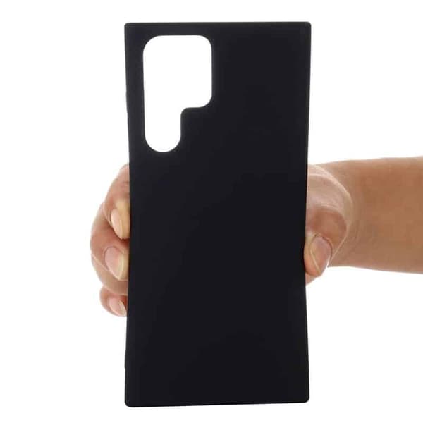 Liquid silikone cover Samsung Galaxy S22 Ultra - Sort