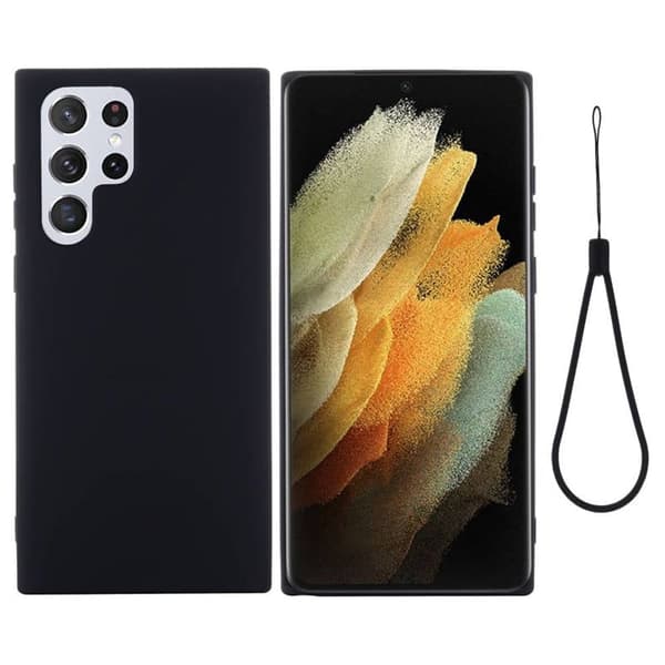 Liquid silikone cover Samsung Galaxy S22 Ultra - Sort