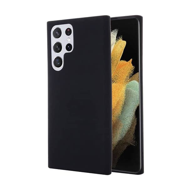Liquid silikone cover Samsung Galaxy S22 Ultra - Sort