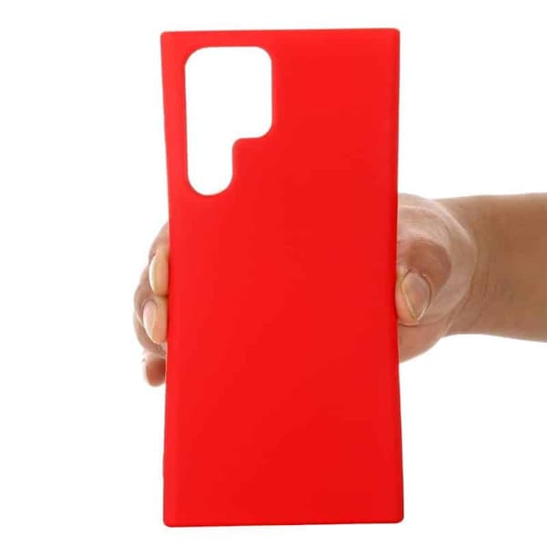 Liquid silikone cover Samsung Galaxy S22 Ultra - Rød
