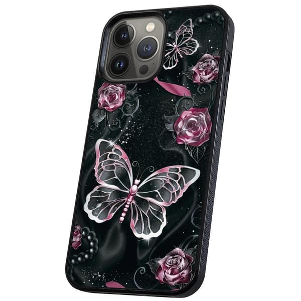 iPhone 14 Pro - Deksel/Mobildeksel Sommerfugler