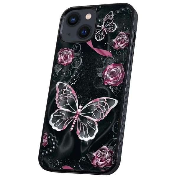 iPhone 14/15 Plus - Cover/Mobilcover Sommerfugle