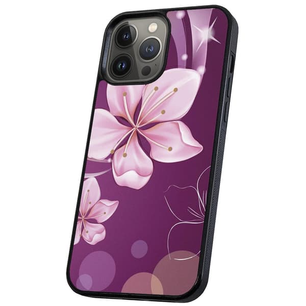 iPhone 14 Pro Max - Kuoret/Suojakuori Valkoinen Kukka