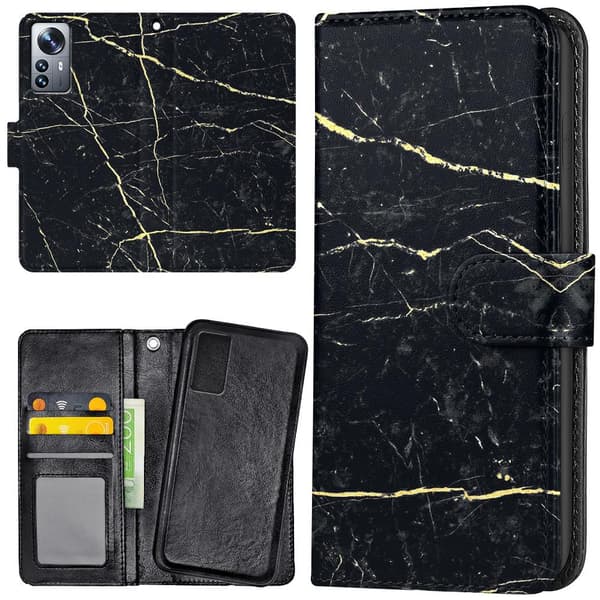 Xiaomi 12 - Lommebok Deksel Marmor