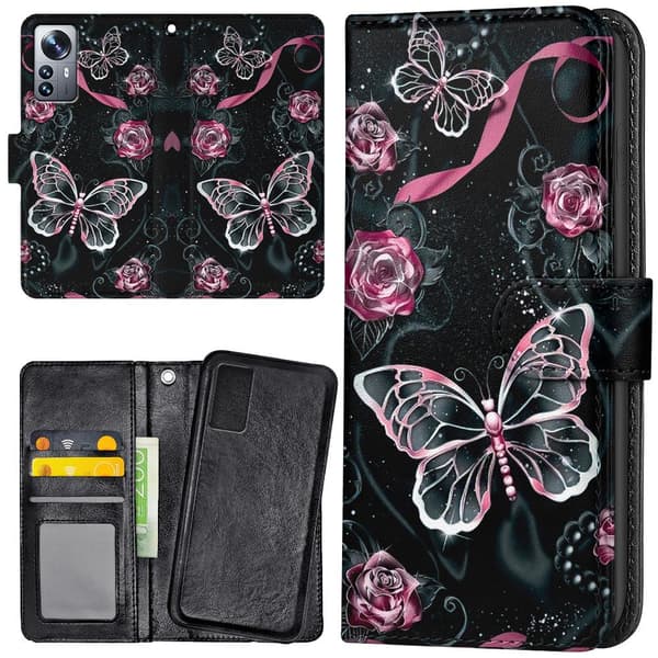 Xiaomi 12 - Mobilcover/Etui Cover Sommerfugle