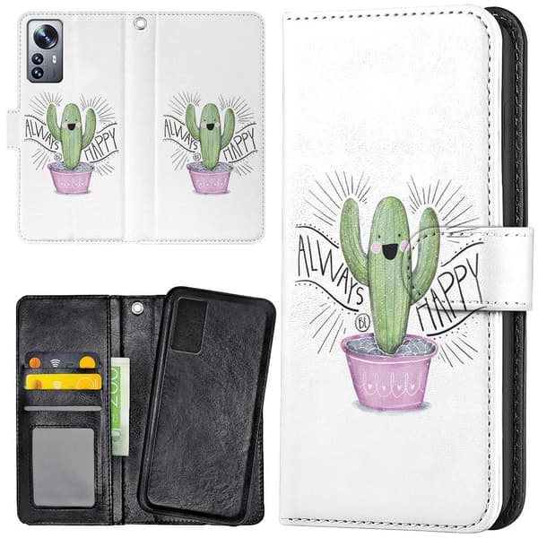 Xiaomi 12 - Lommebok Deksel Happy Cactus