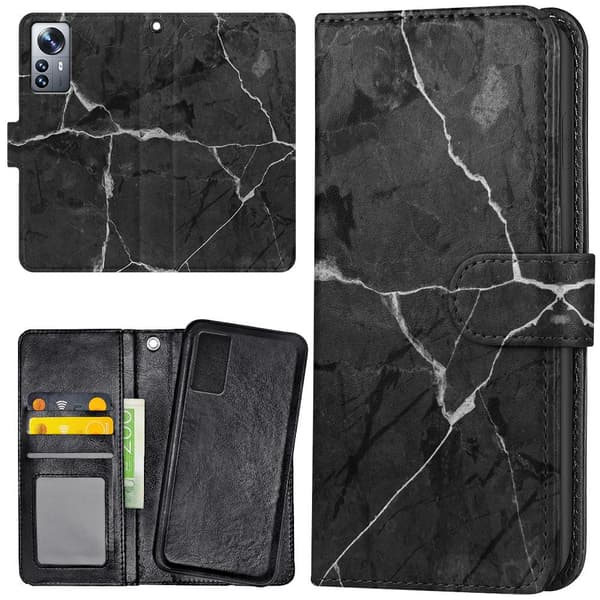 Xiaomi 12 - Lommebok Deksel Marmor
