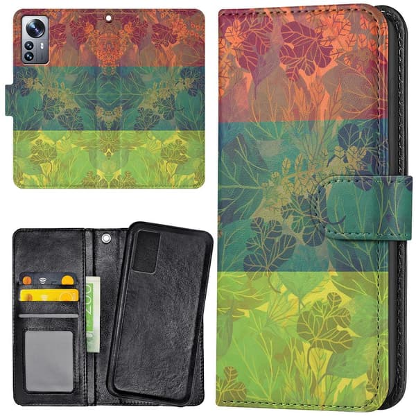 Xiaomi 12 Pro - Mobilcover/Etui Cover Bladmønster