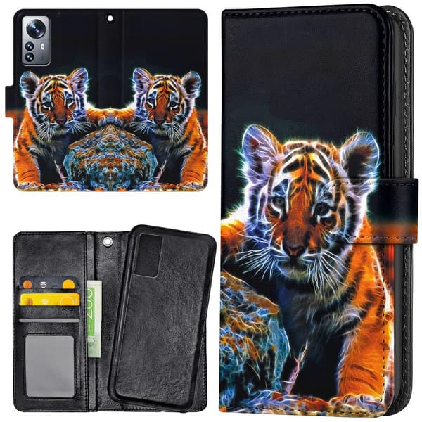 Xiaomi 12 Pro - Lommebok Deksel Tigerunge