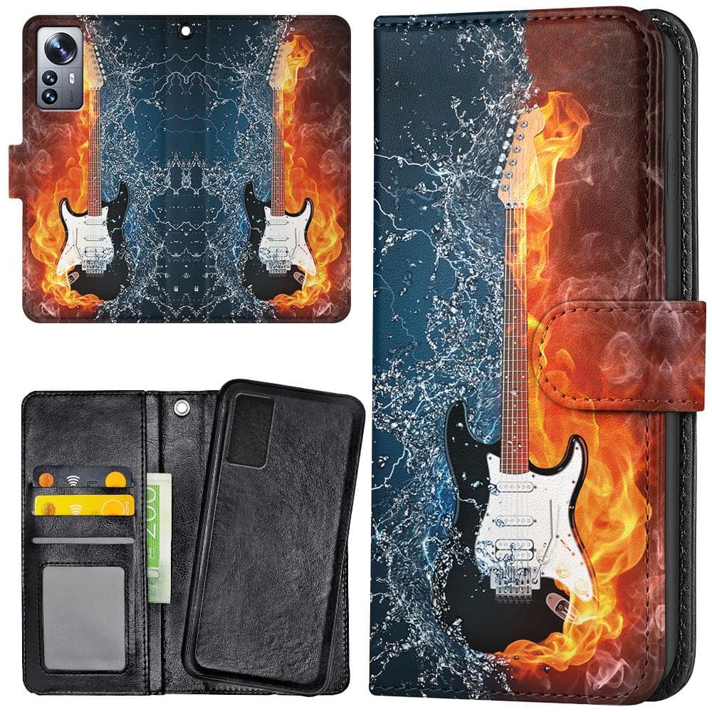 Xiaomi 12 - Plånboksfodral Vatten & Eld Gitarr