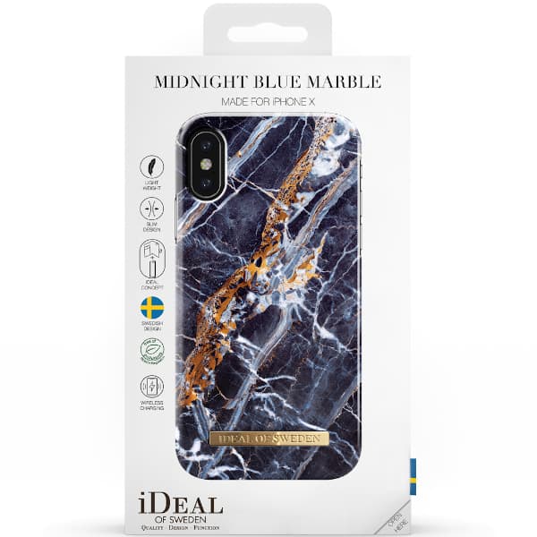 iDeal Fashion Skal iPhone X – Midnight Blue Marble