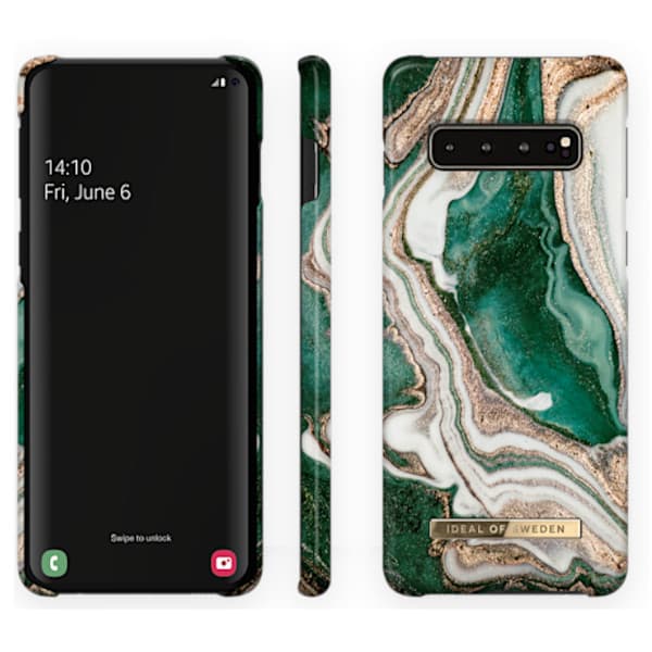 iDeal Fashion Skal Samsung Galaxy S10 Plus – Golden Jade Marble