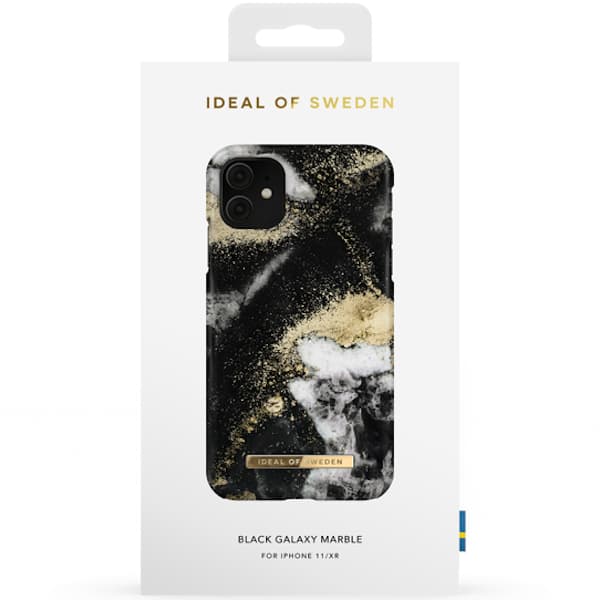 iDeal Skal iPhone 11 / XR – Black Galaxy Marble