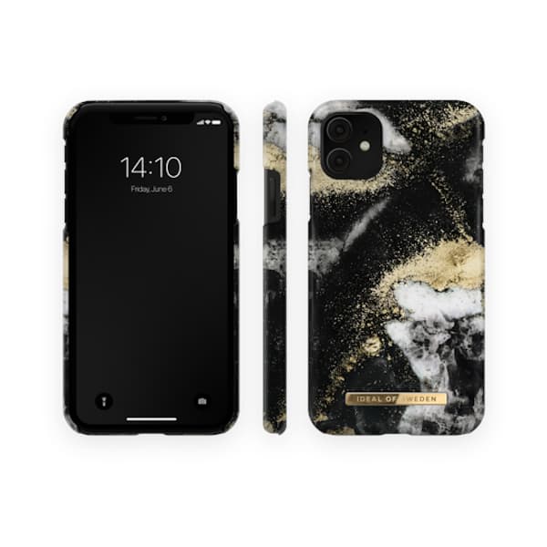 iDeal Skal iPhone 11 / XR – Black Galaxy Marble