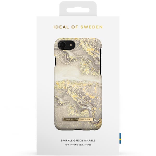 iDeal Fashion Skal iPhone 8/7/6S/6/SE2 – Sparkle Greige Marble
