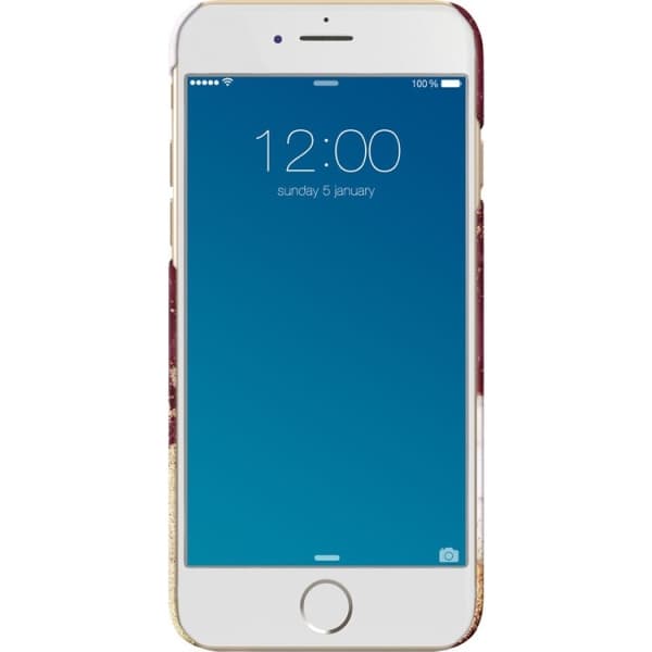 iDeal of Sweden iPhone 6/6S/7/8/SE2 Skal – Golden Burgundy Marble