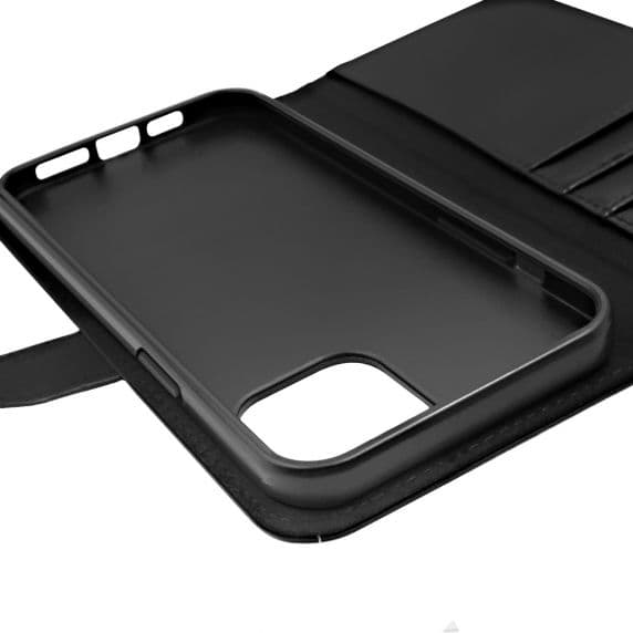 iPhone 12 mini Läderfodral Flip Stand – Svart