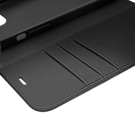 iPhone 12 mini Läderfodral Flip Stand – Svart